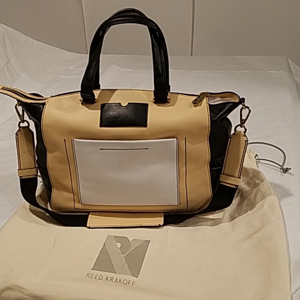 New Reed Krakoff satchel tote handbag fabric strap